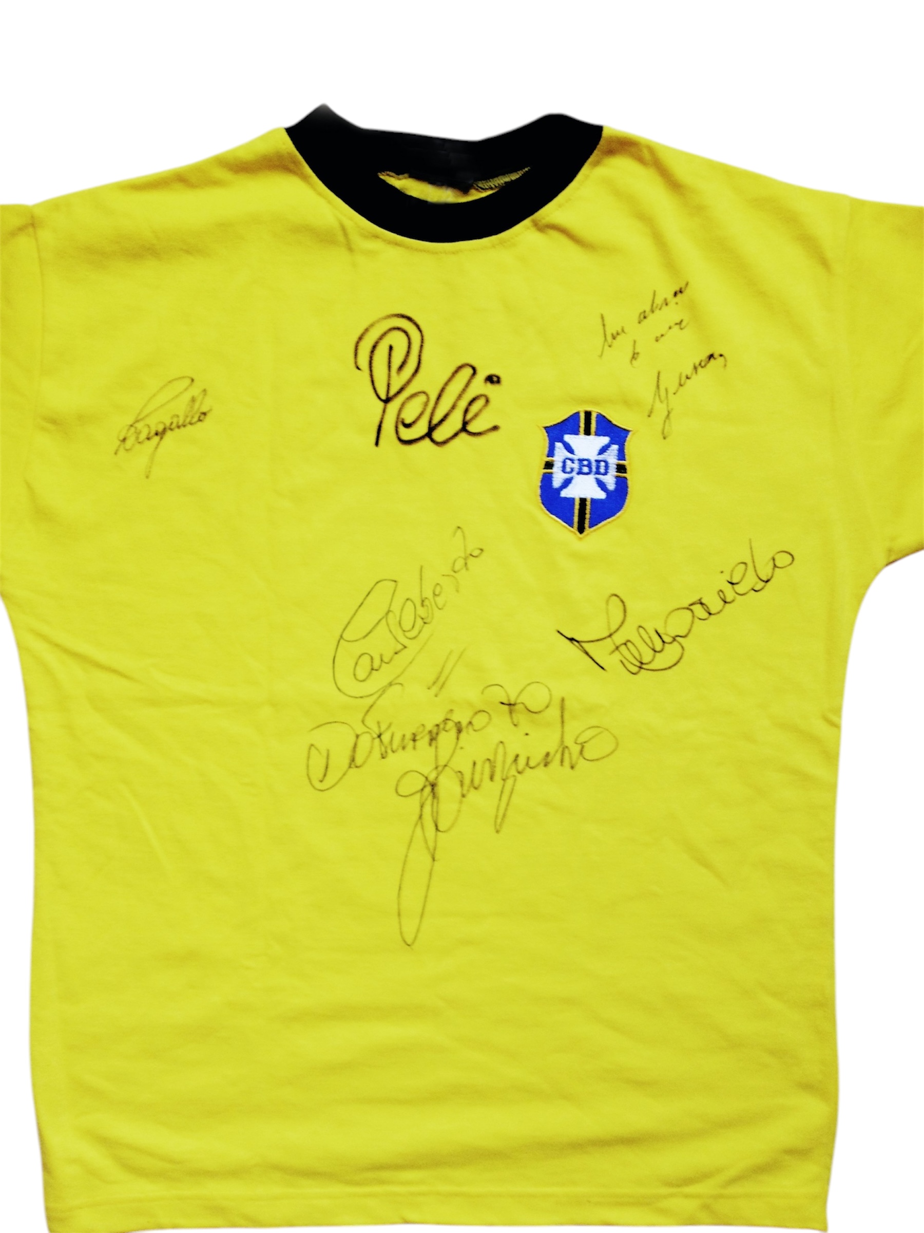 Brazil shirt – signed by the goalscorers of the 1970 World Cup Final